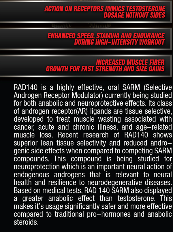 RAD-140 by Hardcore Formulations, LEAN MASS, STRENGTH, SPEED, RAD 140 ...